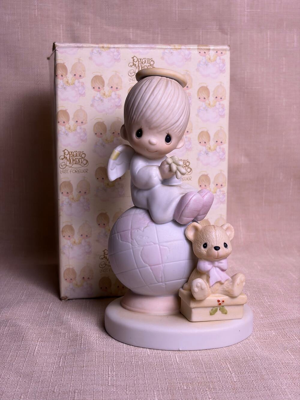 1979 Enesco Precious Moments Peace On Earth Vintage Porcelain Figurine
